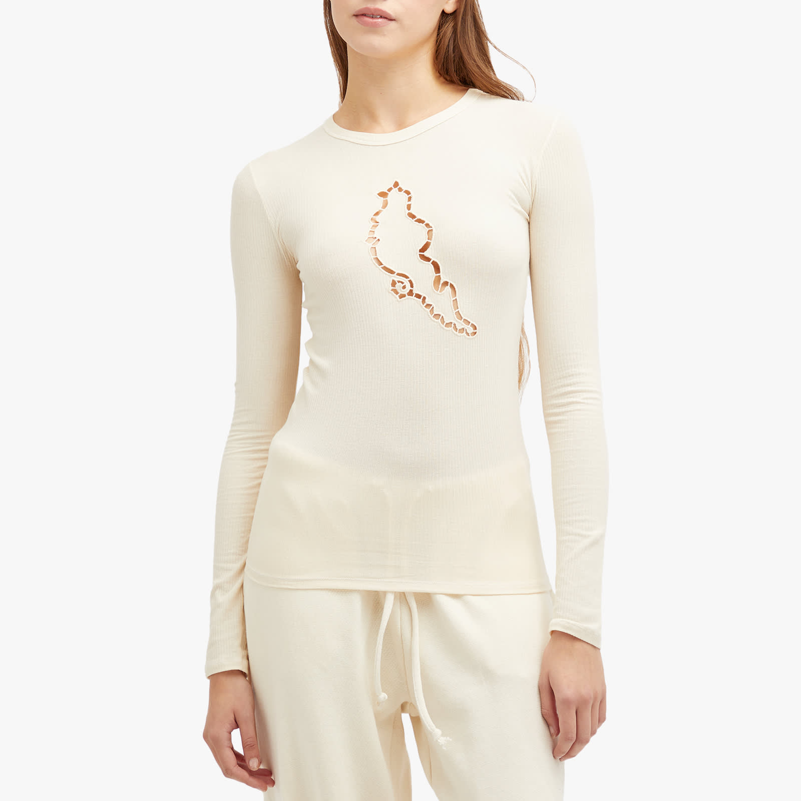 Women's Ponte Long Sleeve T-Shirt in Undyed