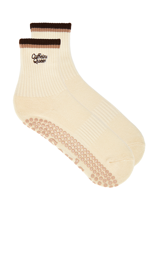 Souls. Caffeine Queen Socks in Cream. M/L. Also in
