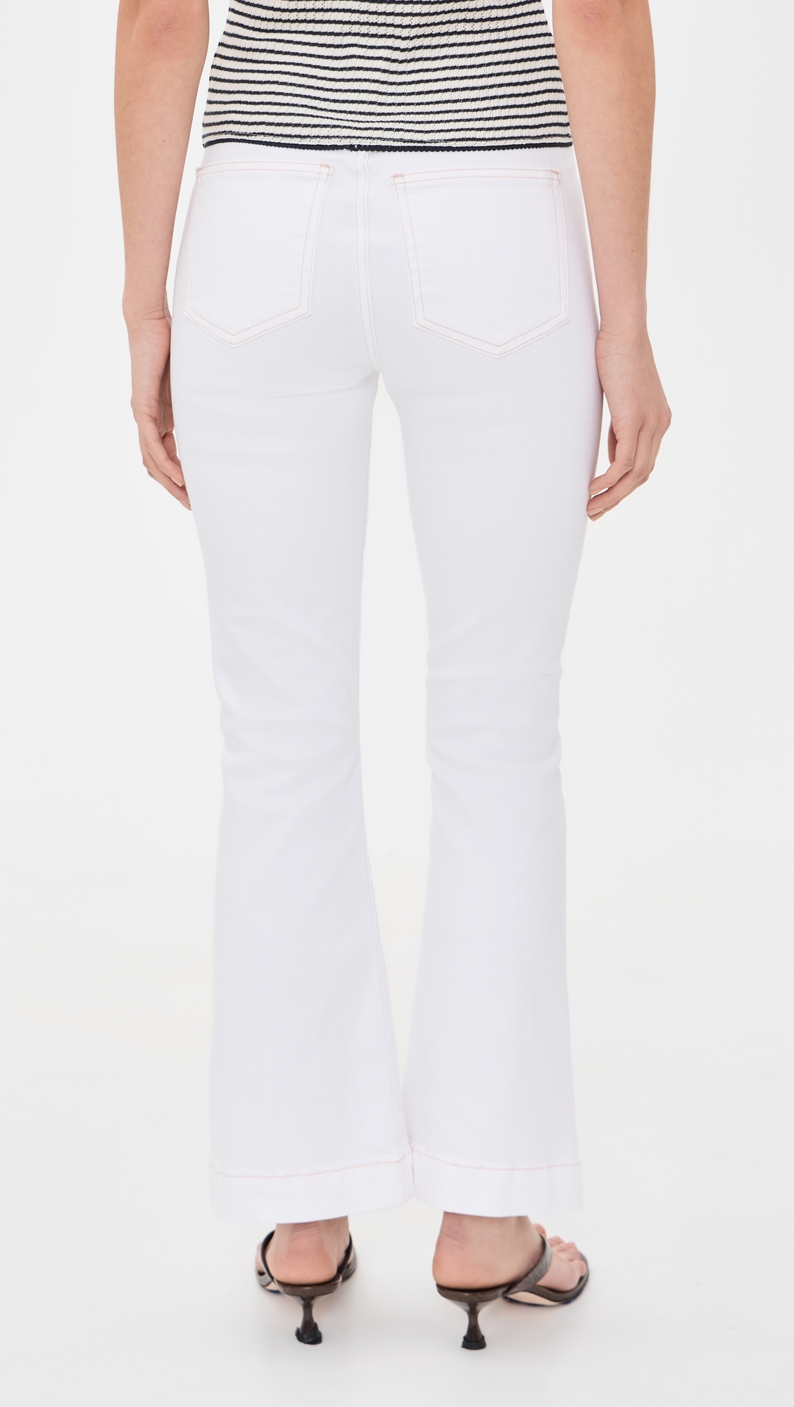 Carson Ankle Flare Jeans White