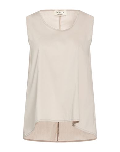 Helmur Woman Top Taupe Size L Cotton, Nylon, Elastane