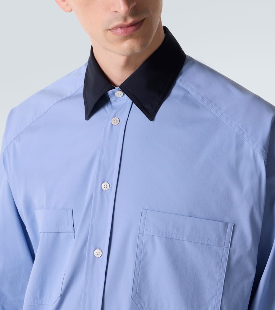 Cotton-blend poplin shirt