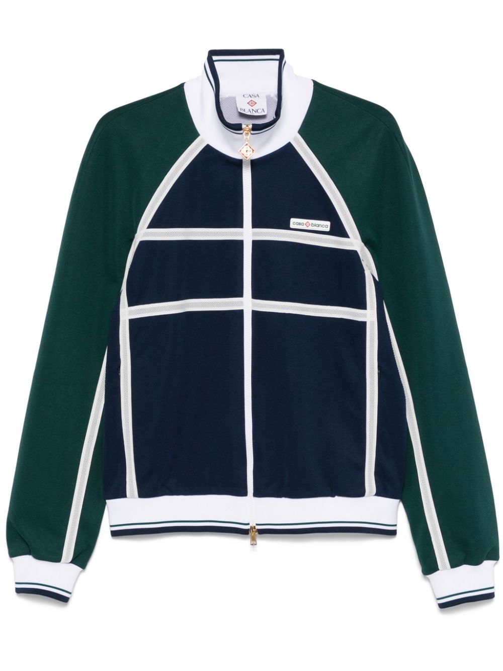 Mesh-tape track jacket - Blue
