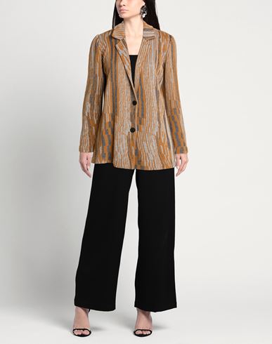 Woman Blazer Camel Size M Wool, Acrylic
