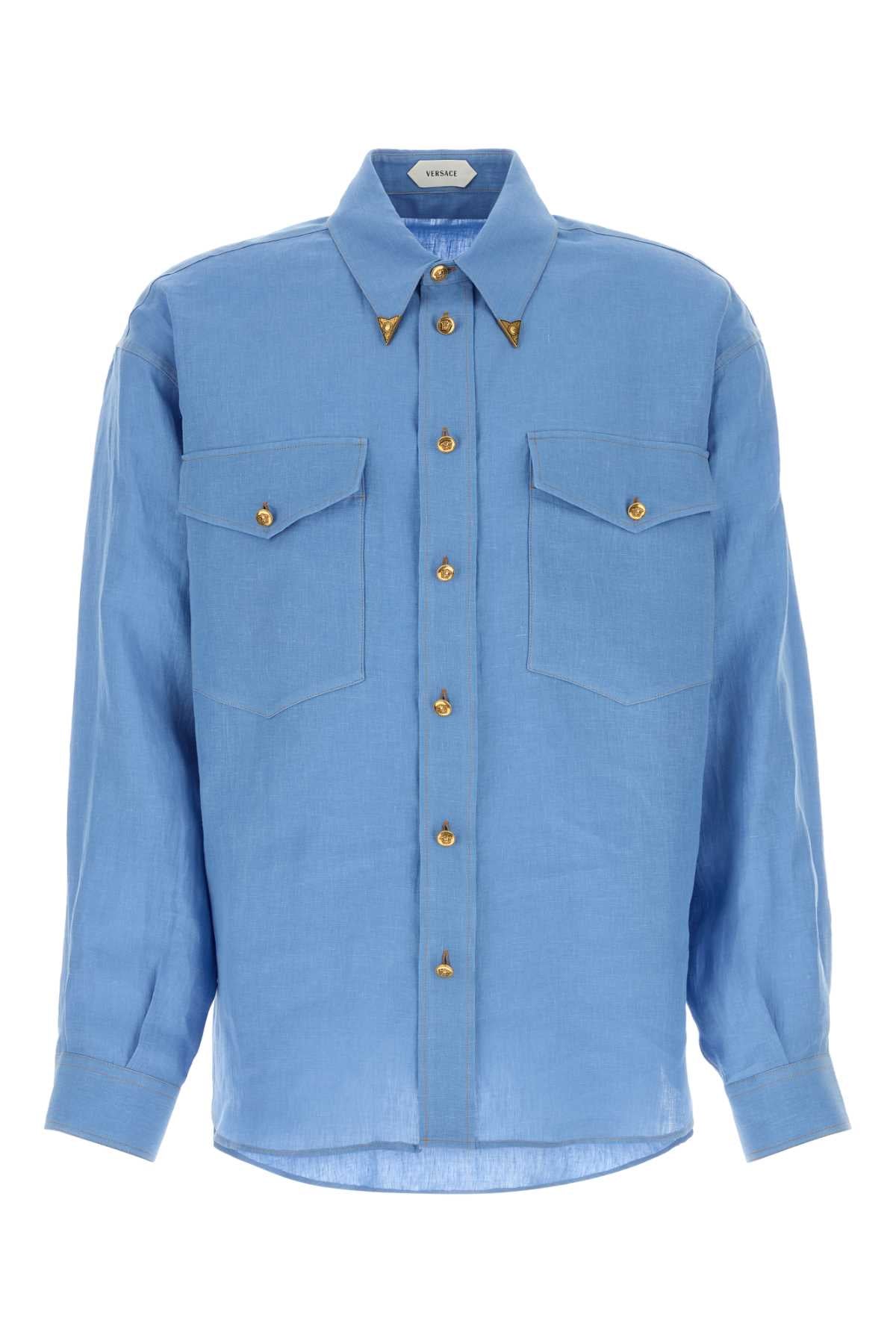 Linen Shirt — Blue