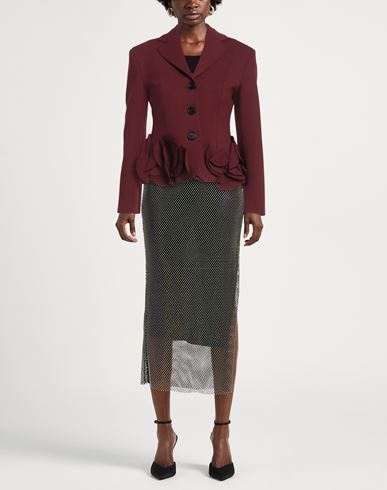 Woman Blazer Burgundy Size 0 Viscose, Polyamide, Elastane, Acetate