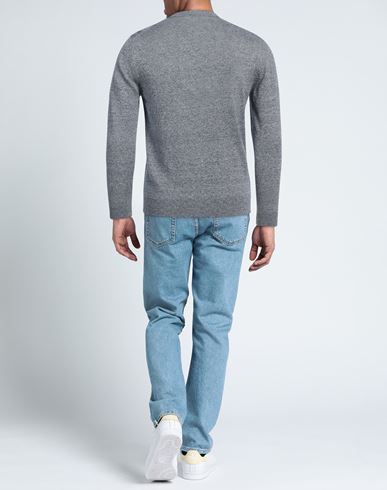Man Cardigan Blue Size 38 Linen, Paper