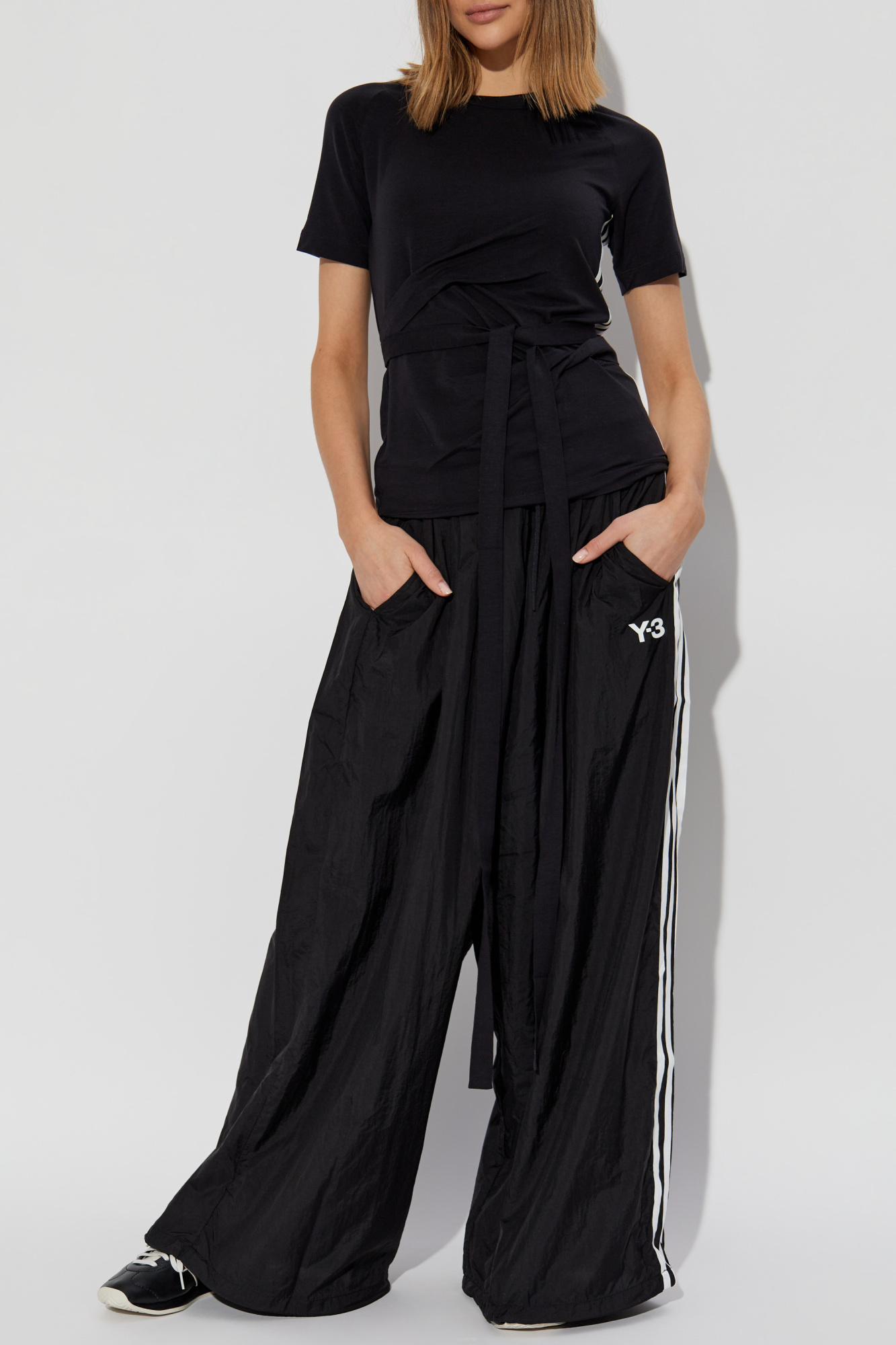 T-shirt With Drawstrings, Women's, Black