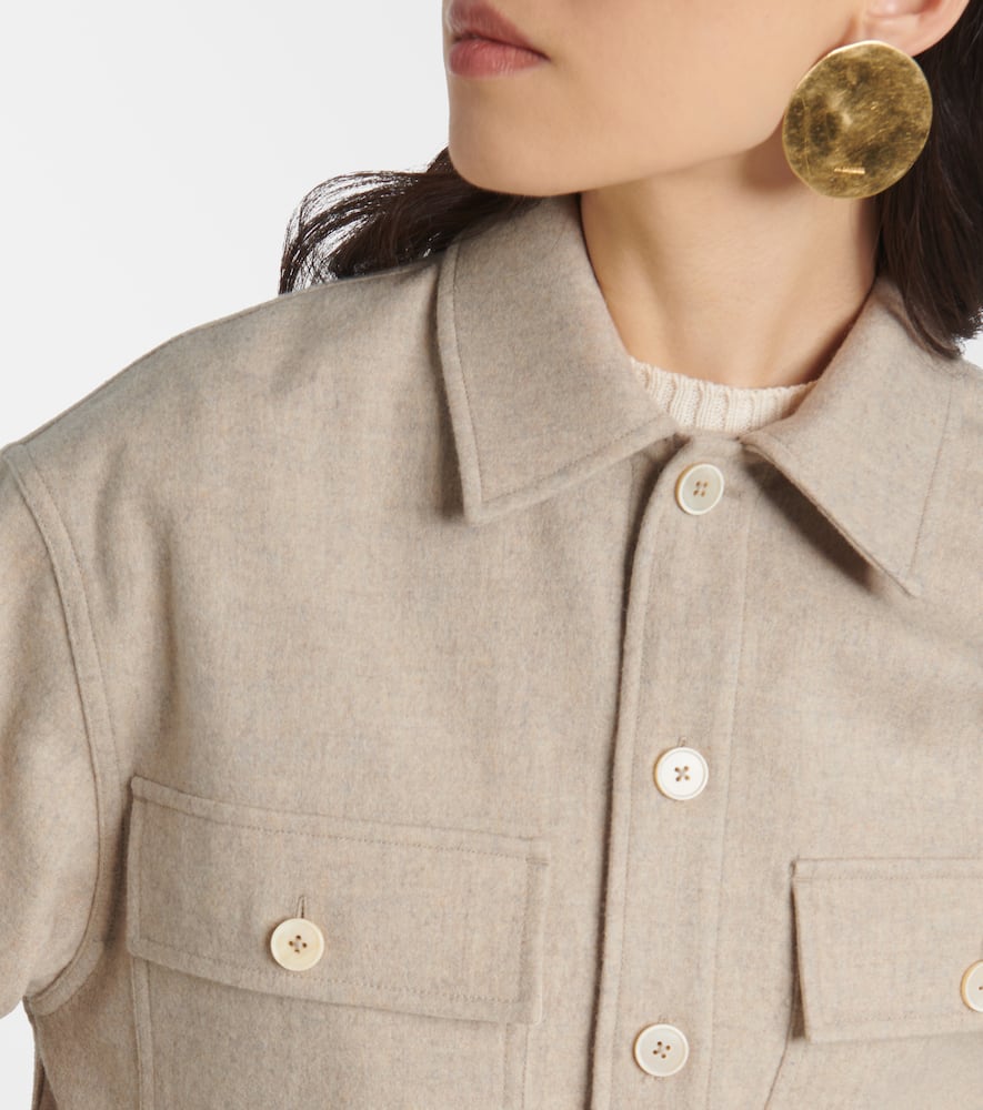 Virgin wool overshirt