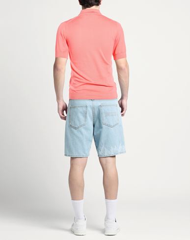 Man Polo shirt Salmon pink Size 42 Cotton