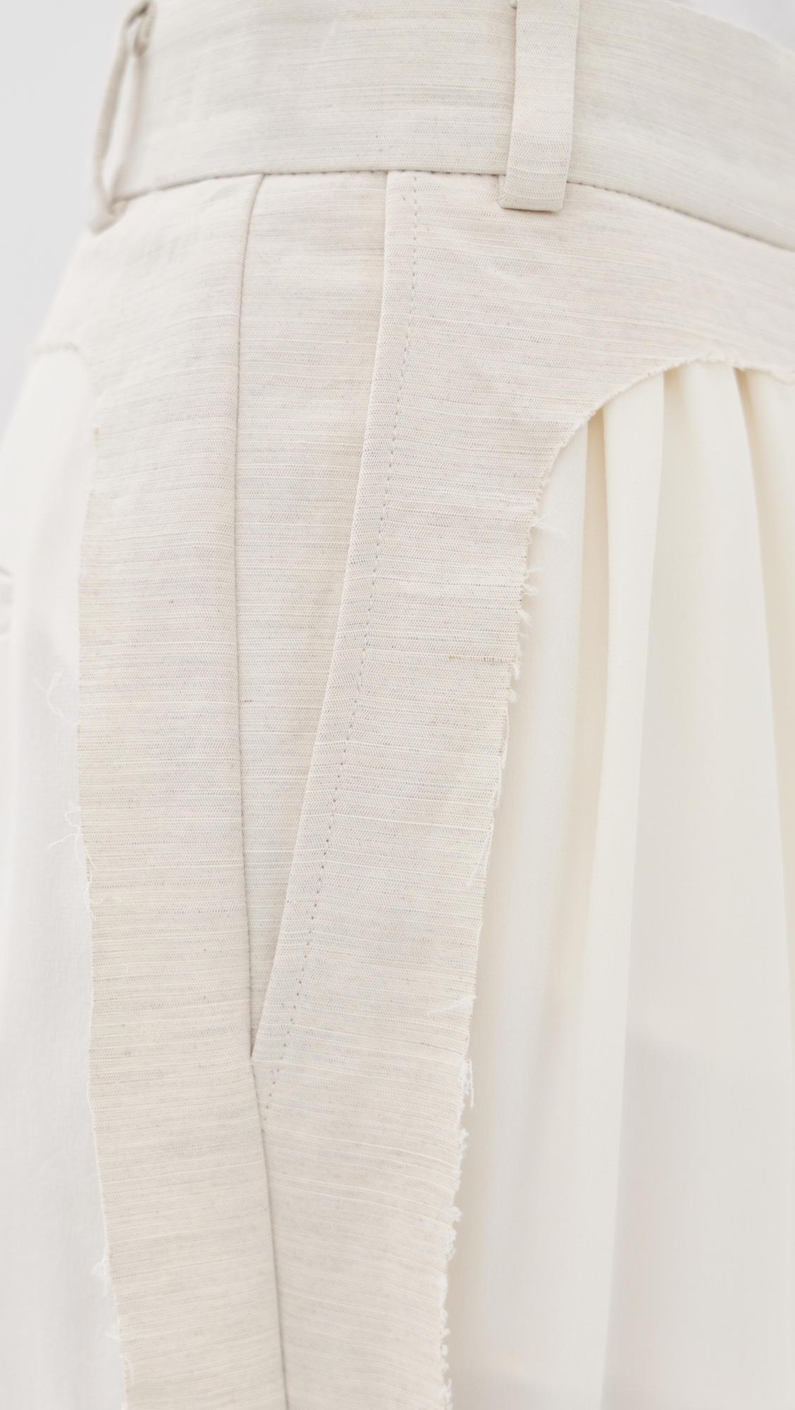 Flow Gathered Silk Pants Ivory