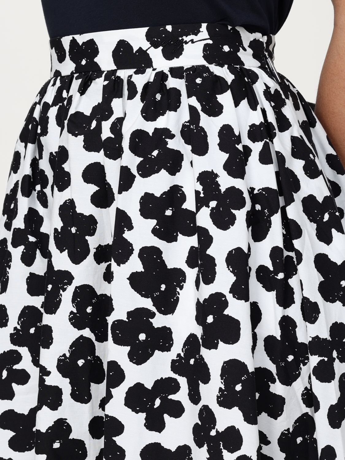 Floral-print maxi skirt - White