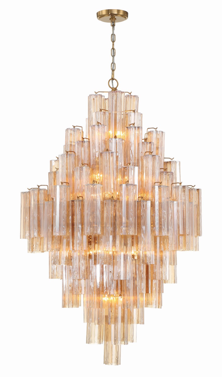 Aged Brass 20 Light Chandelier from the Addis Collection