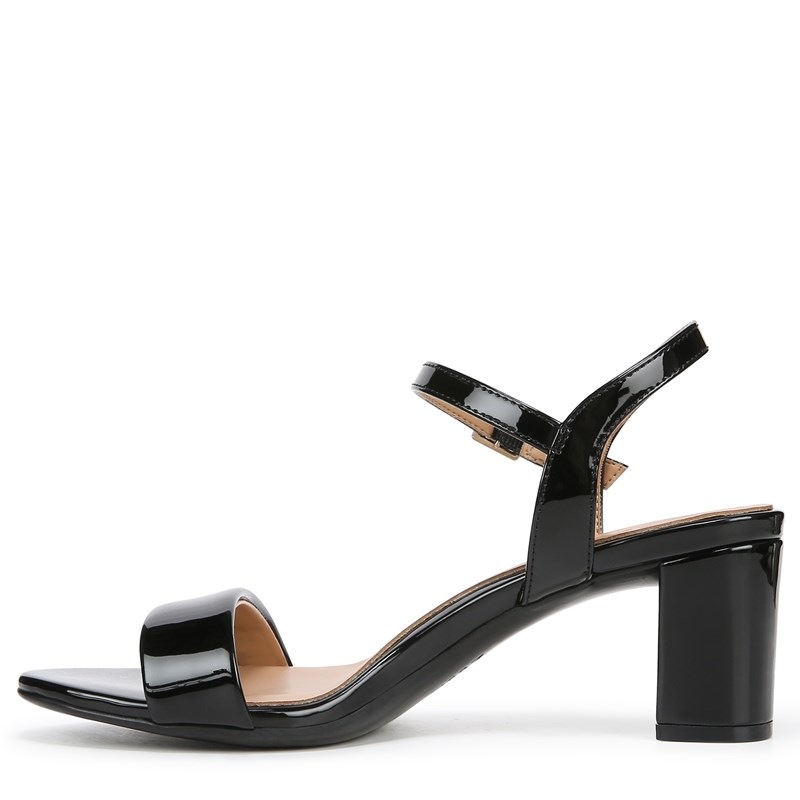Women's Bristol Dress Sandals (Black Patent Faux Leather)