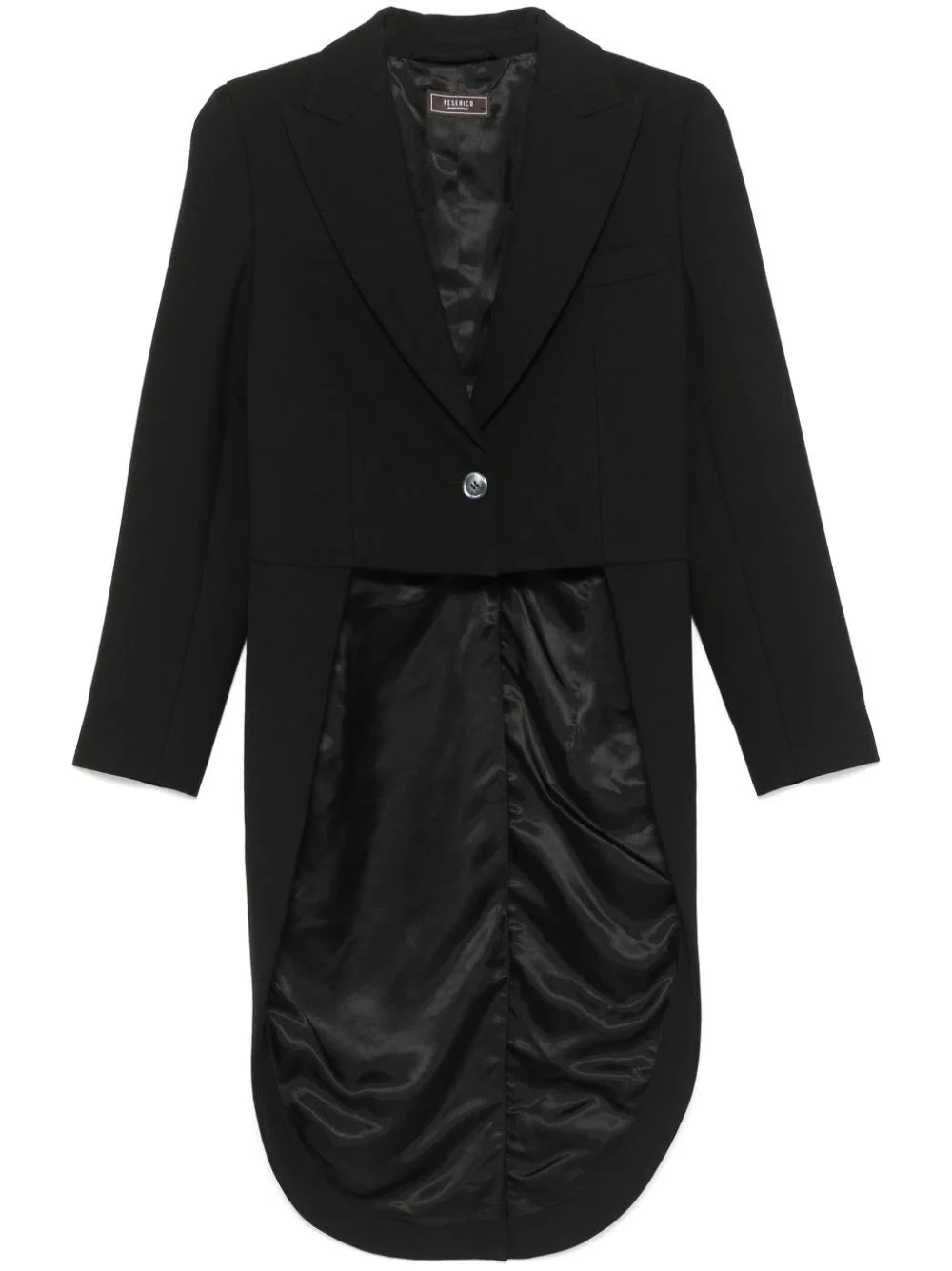 High-Low Silhouette Blazer — Black