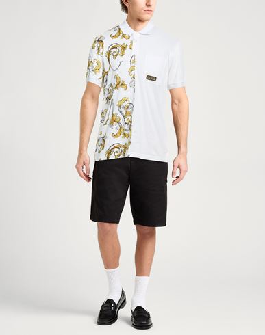 Man Polo shirt White Size M Cotton, Polyester, Polyamide, Elastane