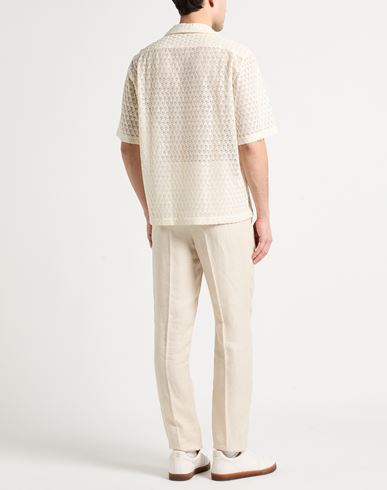 Man Shirt Ivory Size M Cotton, Polyamide