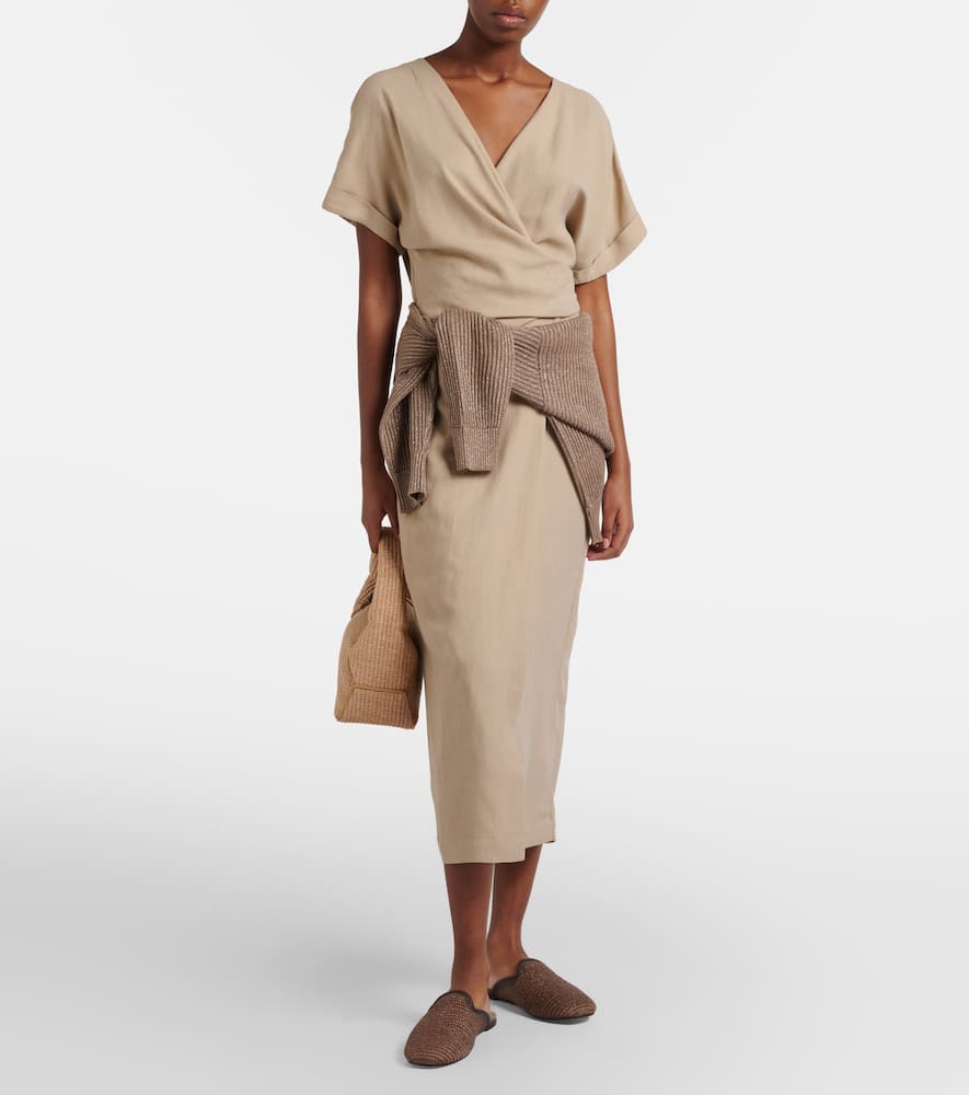 Draped wrap dress