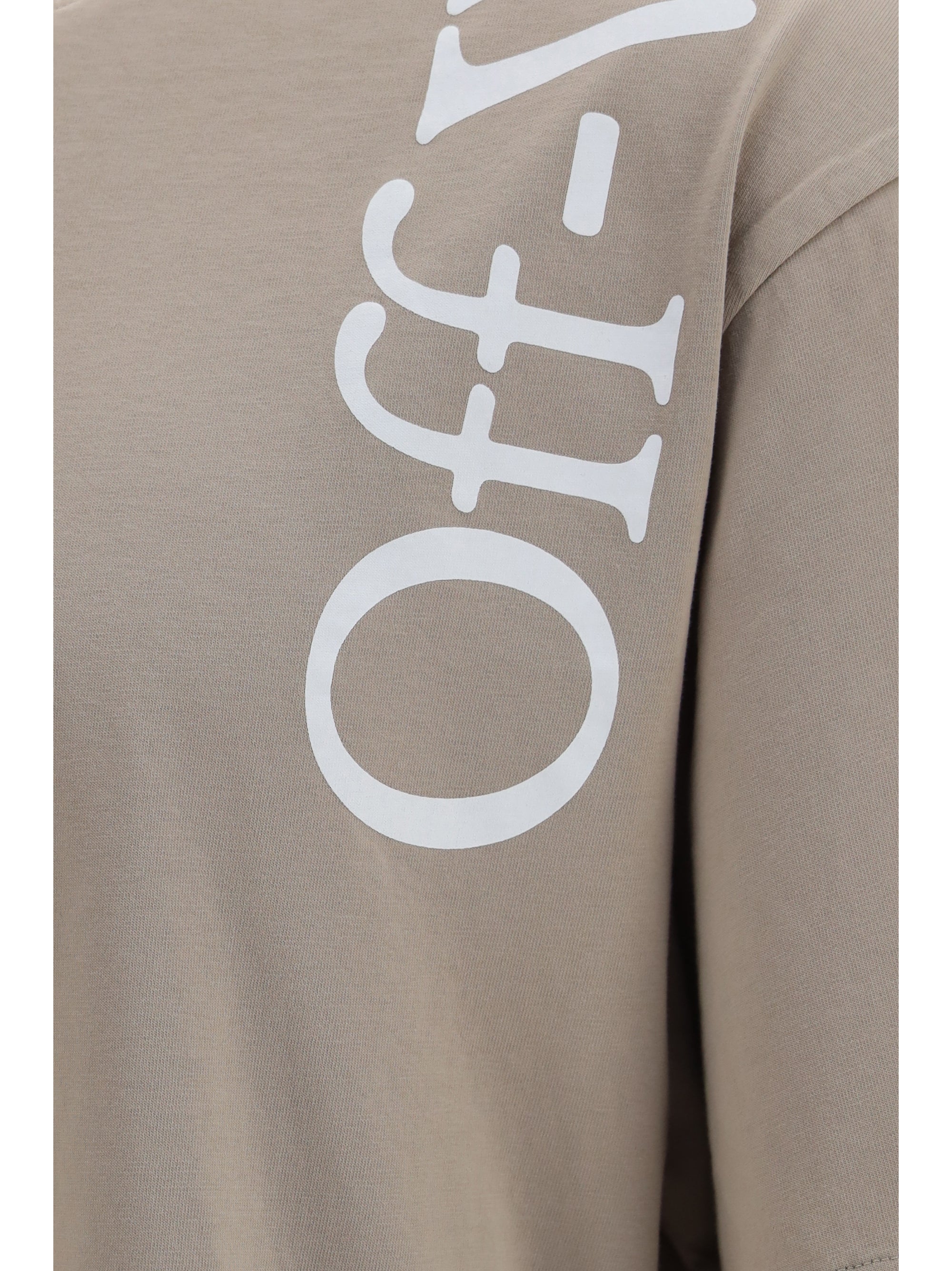 Vertical Bookish Skate T-Shirt — Beige
