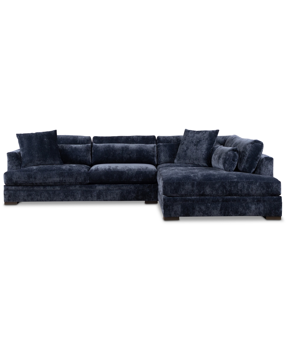 Furniture Triana 2-Pc. Fabric Chaise Sectional Sofa - Indigo