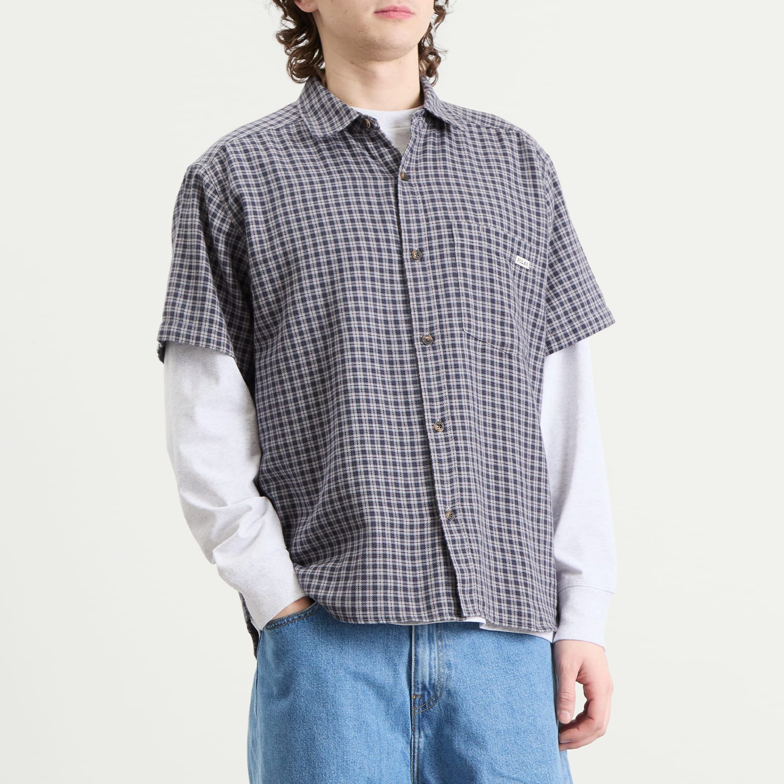 Men's Mitchell Short Sleeve Shirt Petrol/Bordeaux
