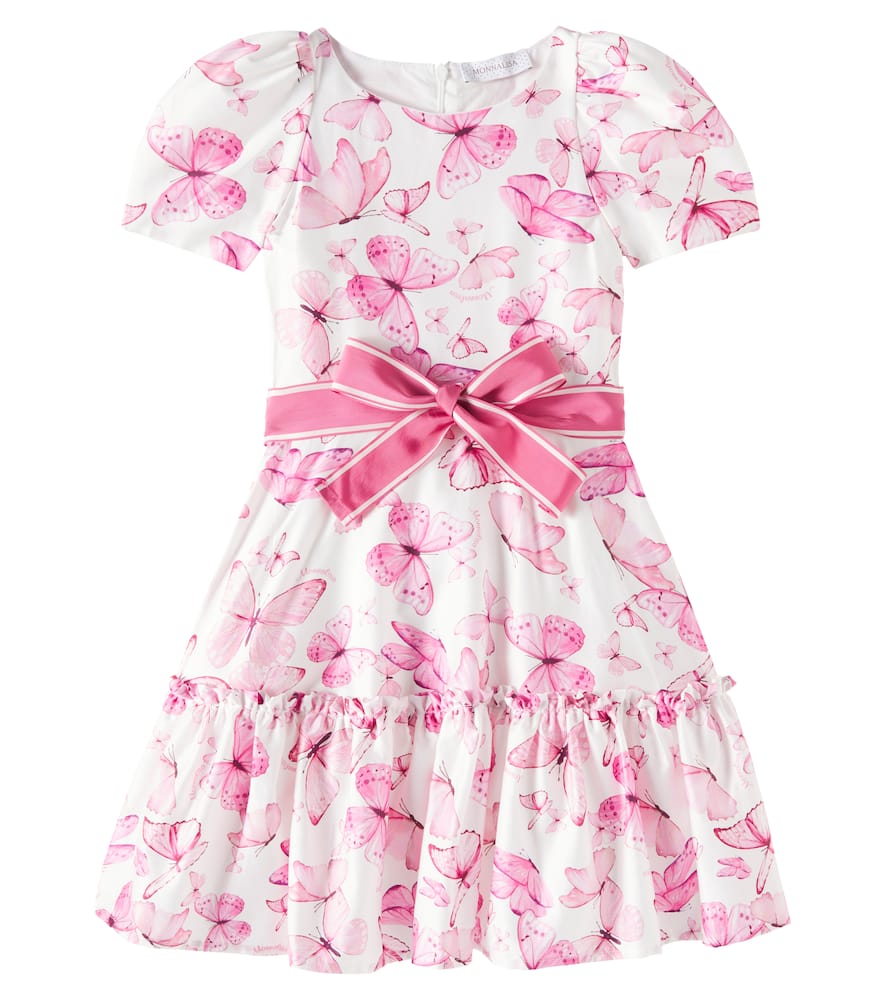 Printed cotton satin dress