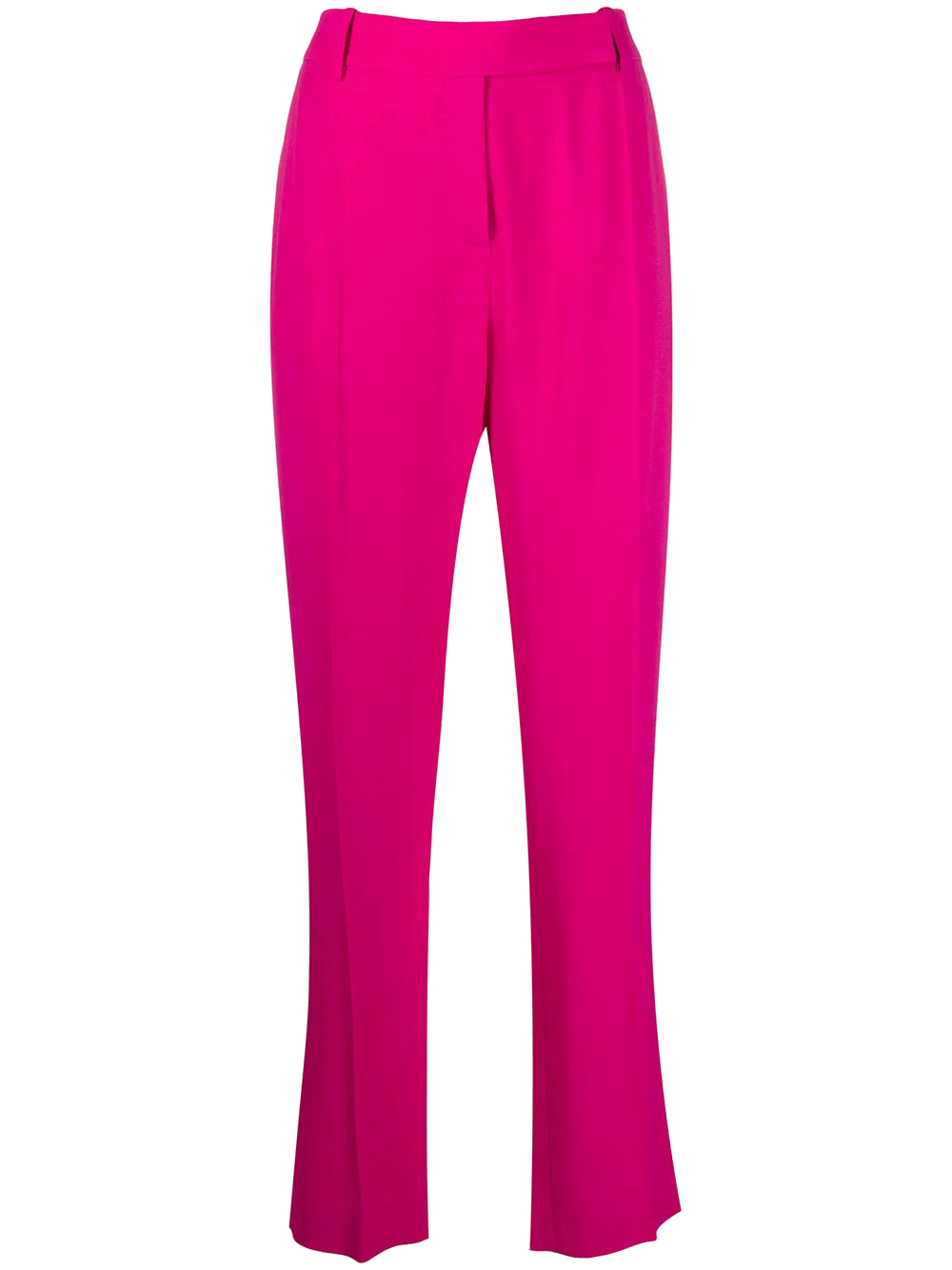 Mid-Rise Straight Trousers — Pink
