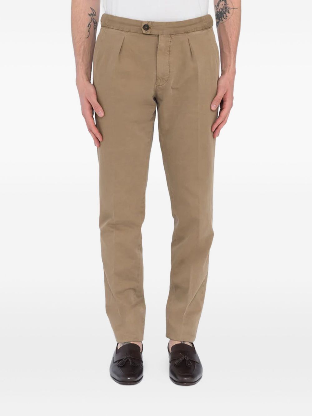 Incotex pleat-detailing trousers - Neutrals