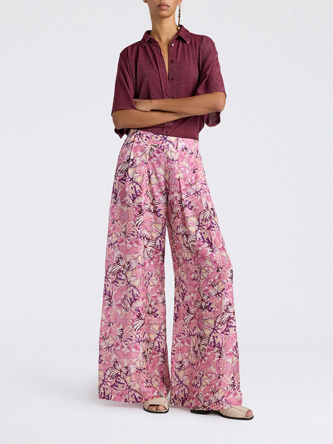 MOMONÌ Pants Woman color Violet