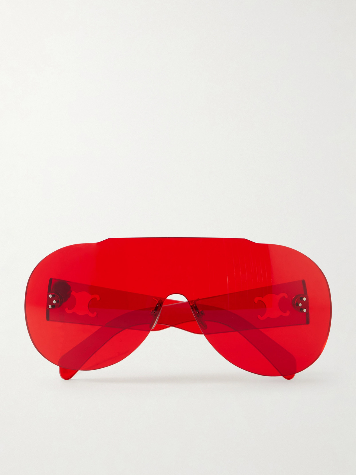 Sundown Shade Aviator-style Injection Sunglasses - Red