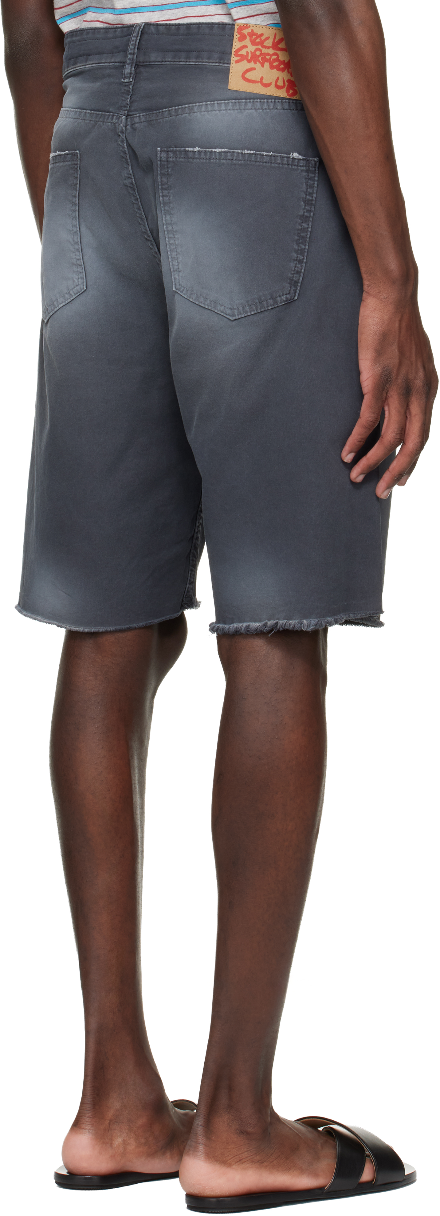 Black 5-Pocket Chino Shorts