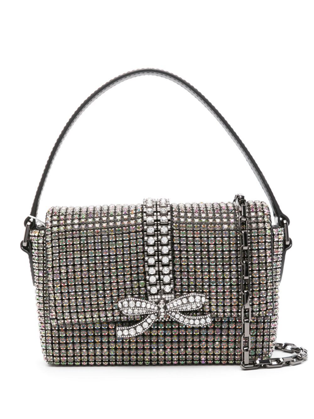 Gem-embellished shoulder bag - Silver