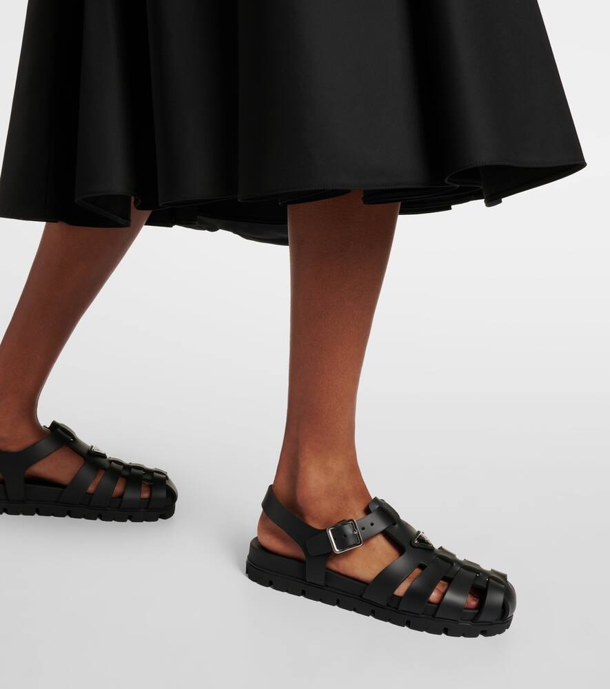 Prada Logo fisherman sandals