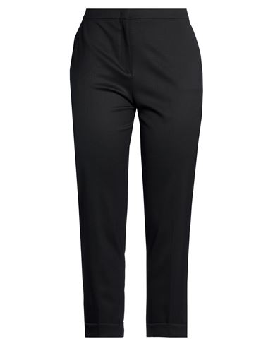 Woman Pants Black Size 14 Wool, Elastane