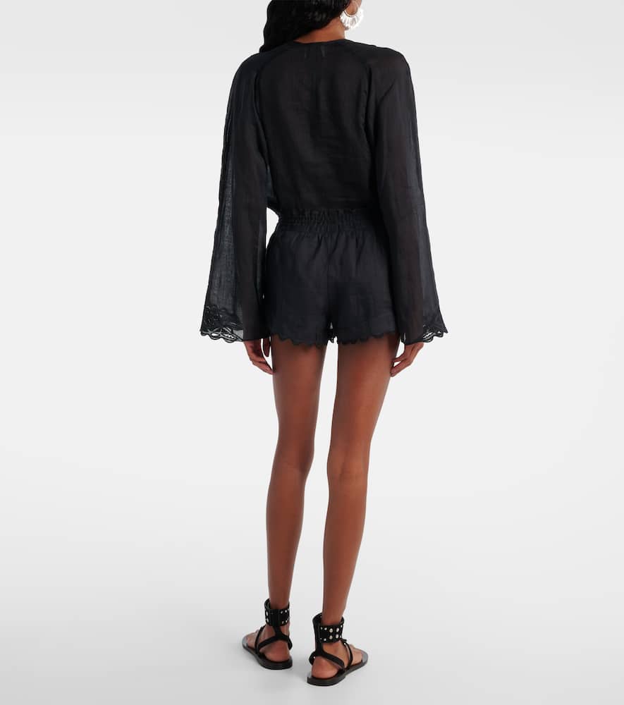 Lola broderie anglaise ramie shorts