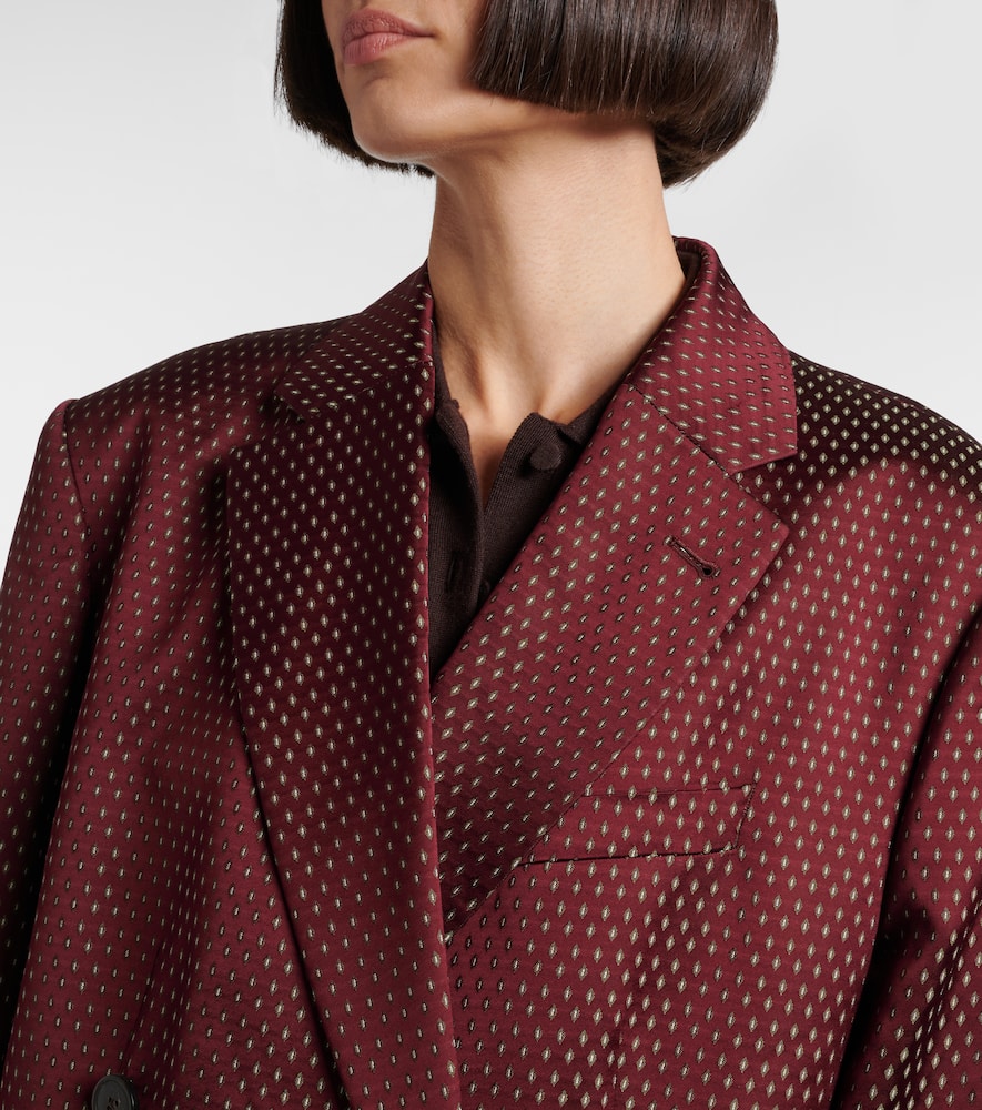 Polka-dot double-breasted blazer