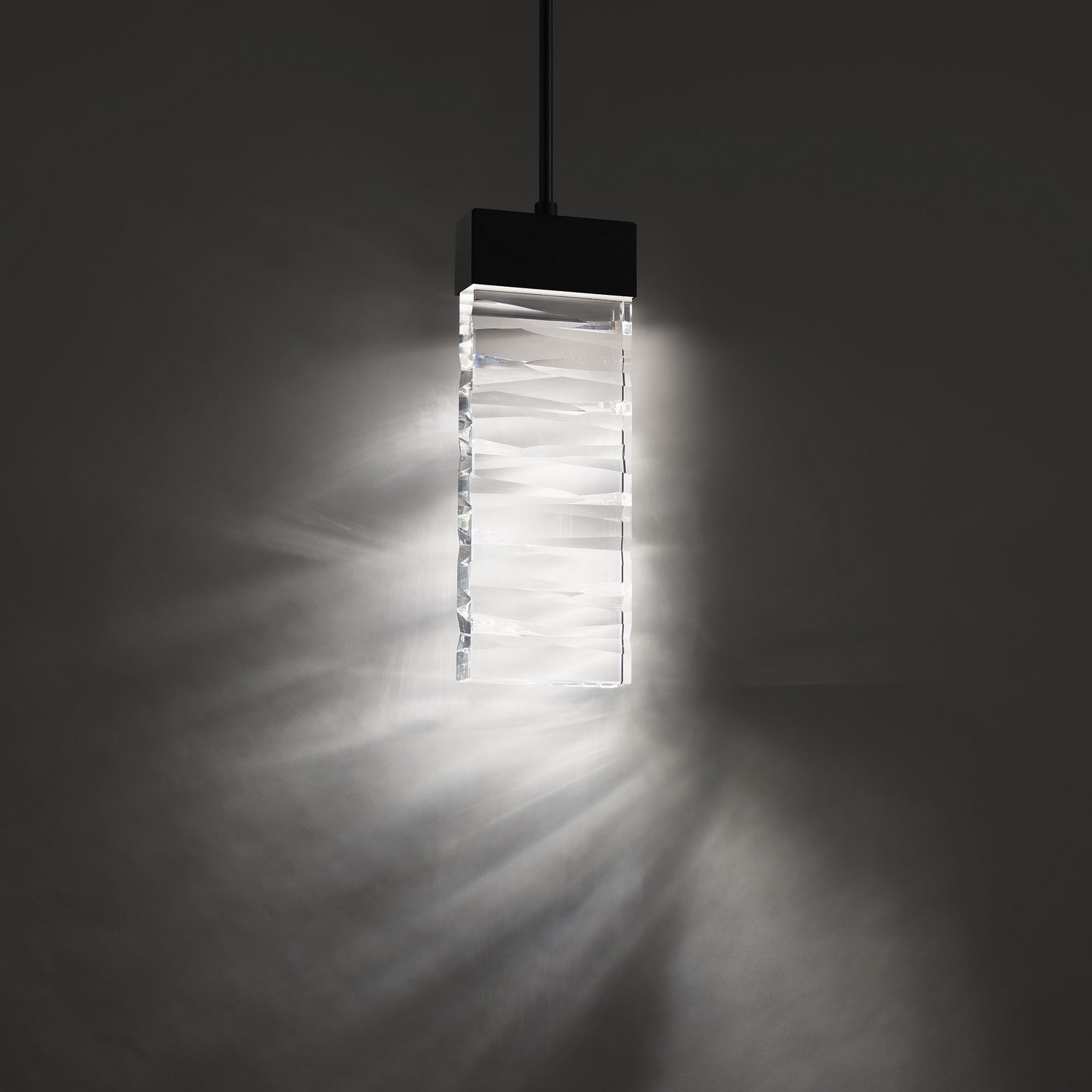 Black LED Outdoor Pendant from the Labrynth Collection