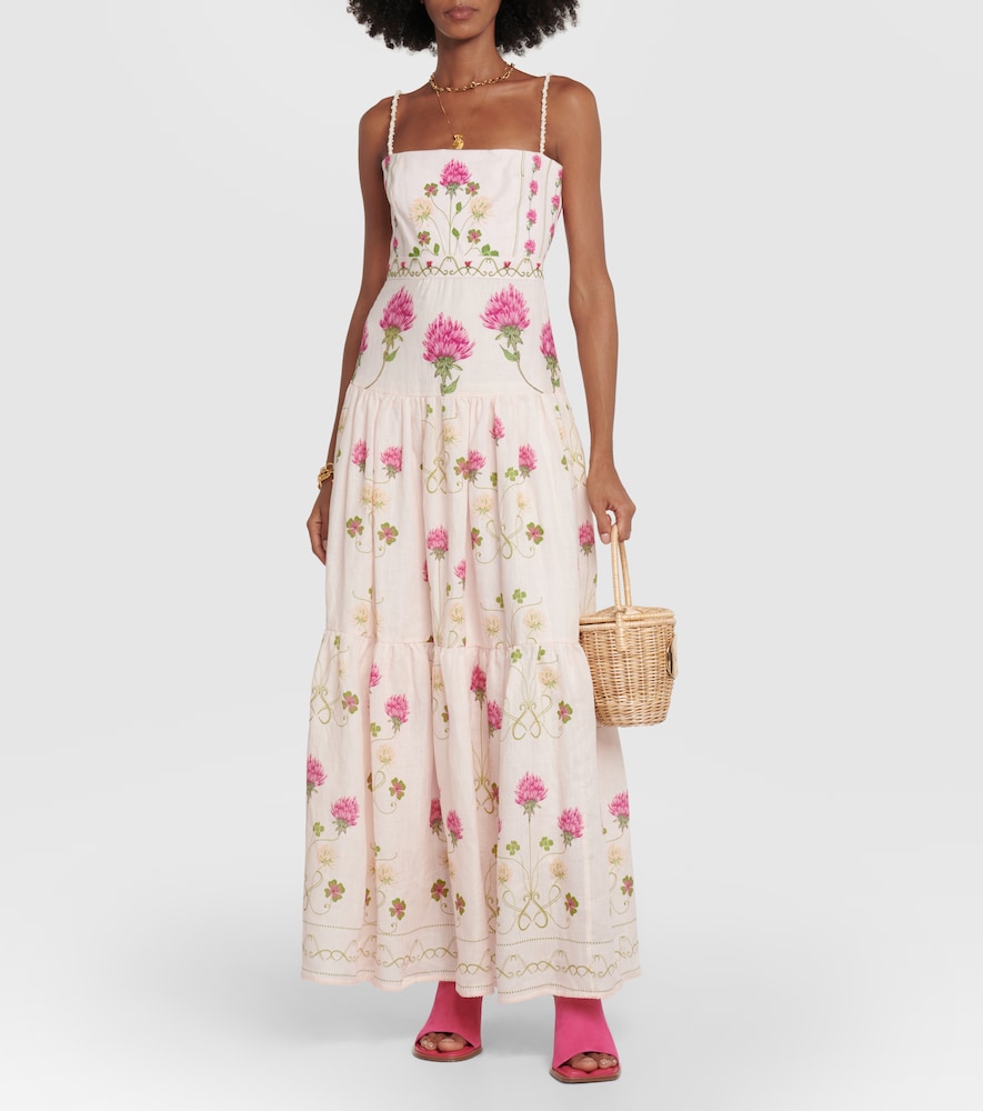 Lima floral linen maxi dress