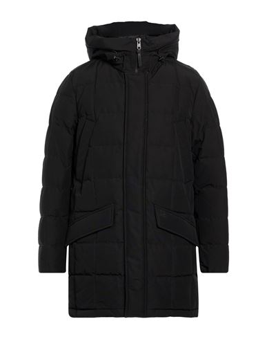 Man Puffer Black Size L Cotton, Polyamide