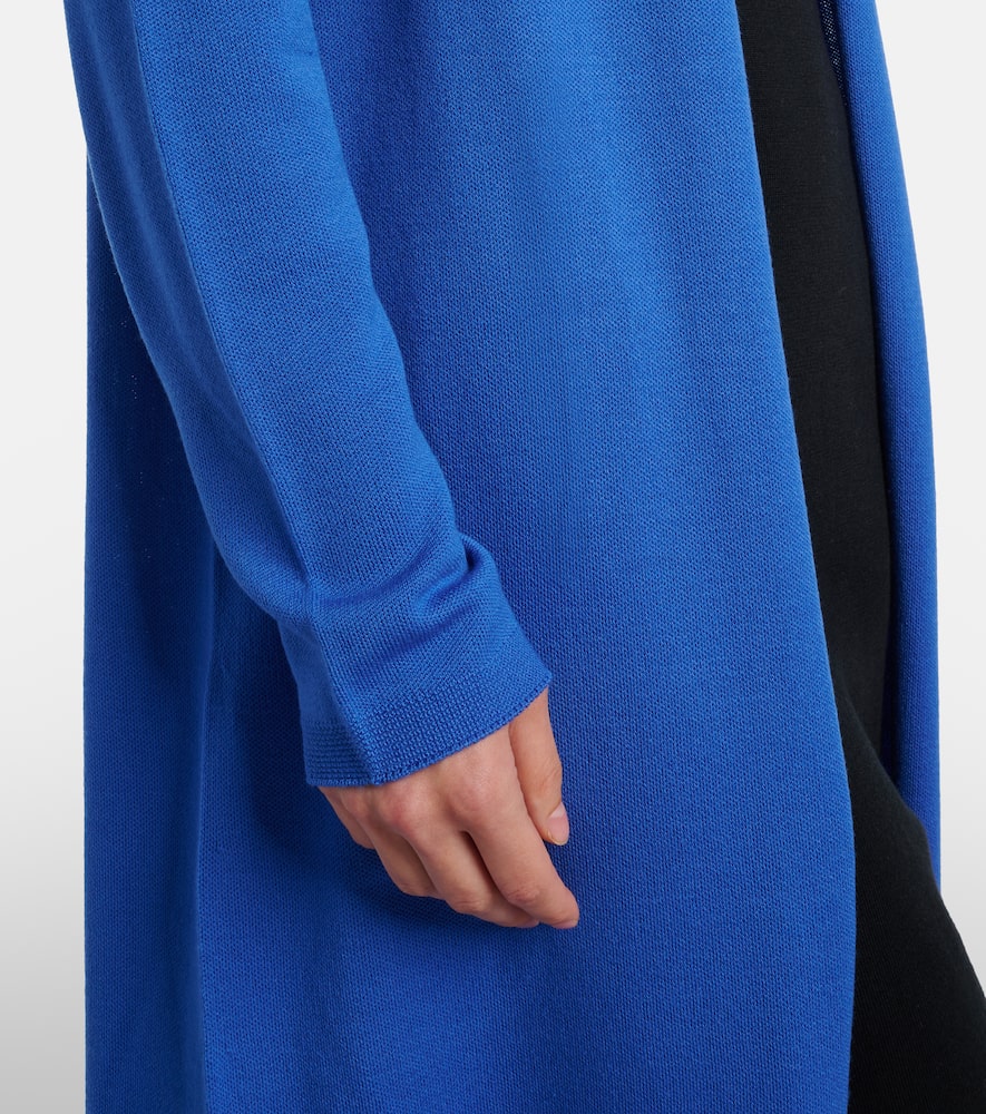 Wool piqué cardigan