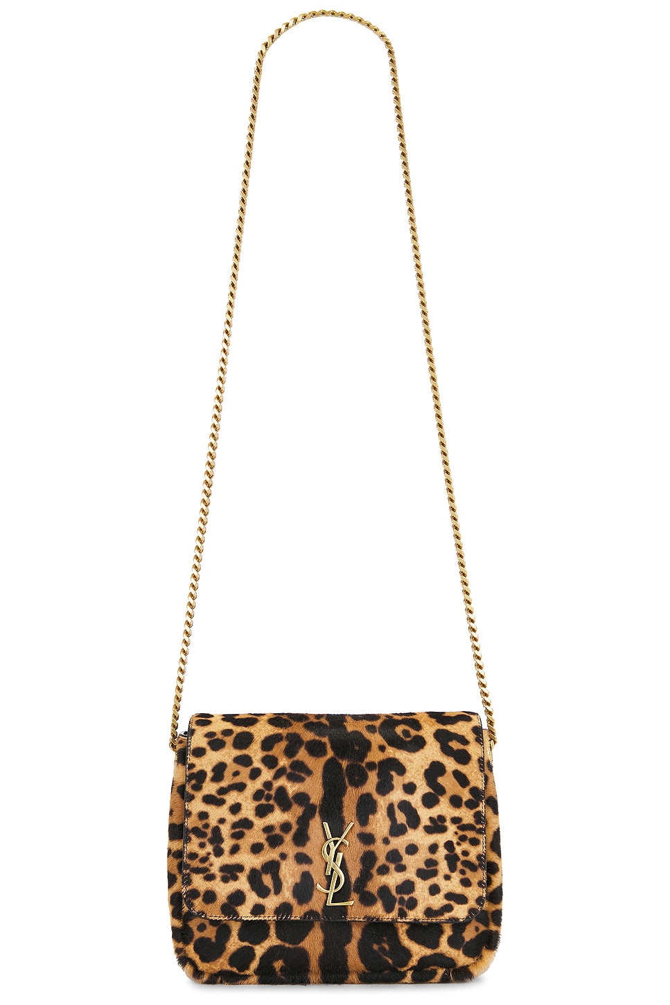 Saint Laurent Kate Supple Bag in Manto Naturale & Dark Brown - Brown. a
