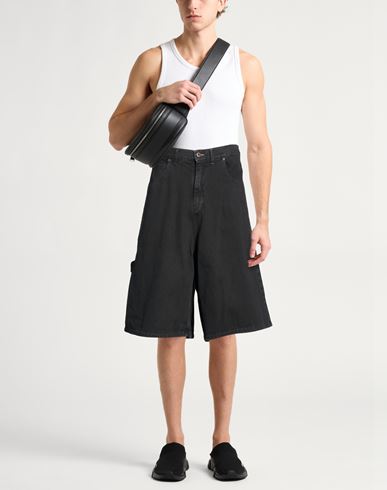 Man Denim shorts Black Size 36 Cotton, Elastane