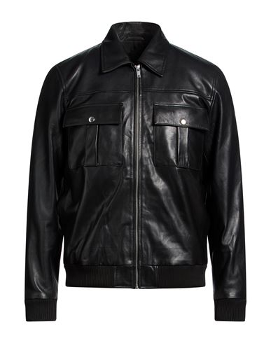 Man Jacket Black Size XL Sheepskin