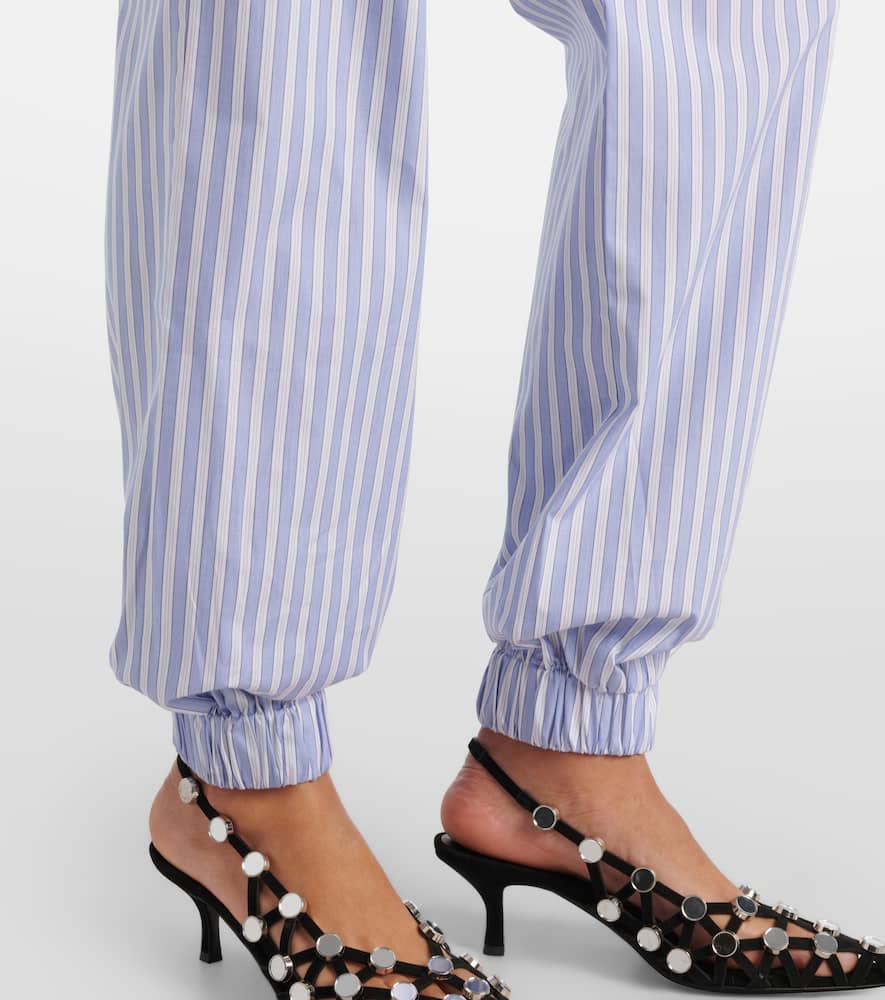 Striped cotton pajama pants