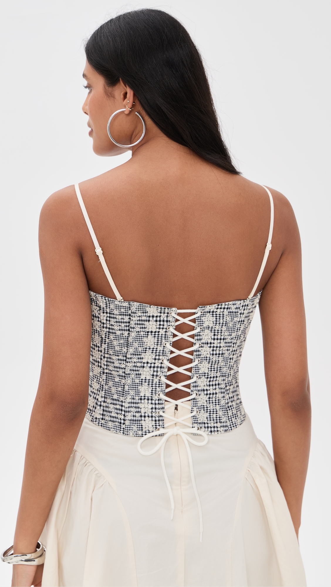 GUIZIO Genevieve Gingham Bustier Gingham