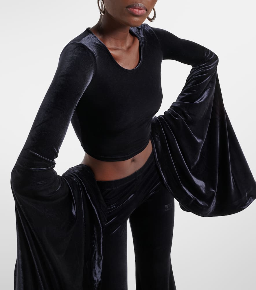 Velvet crop top