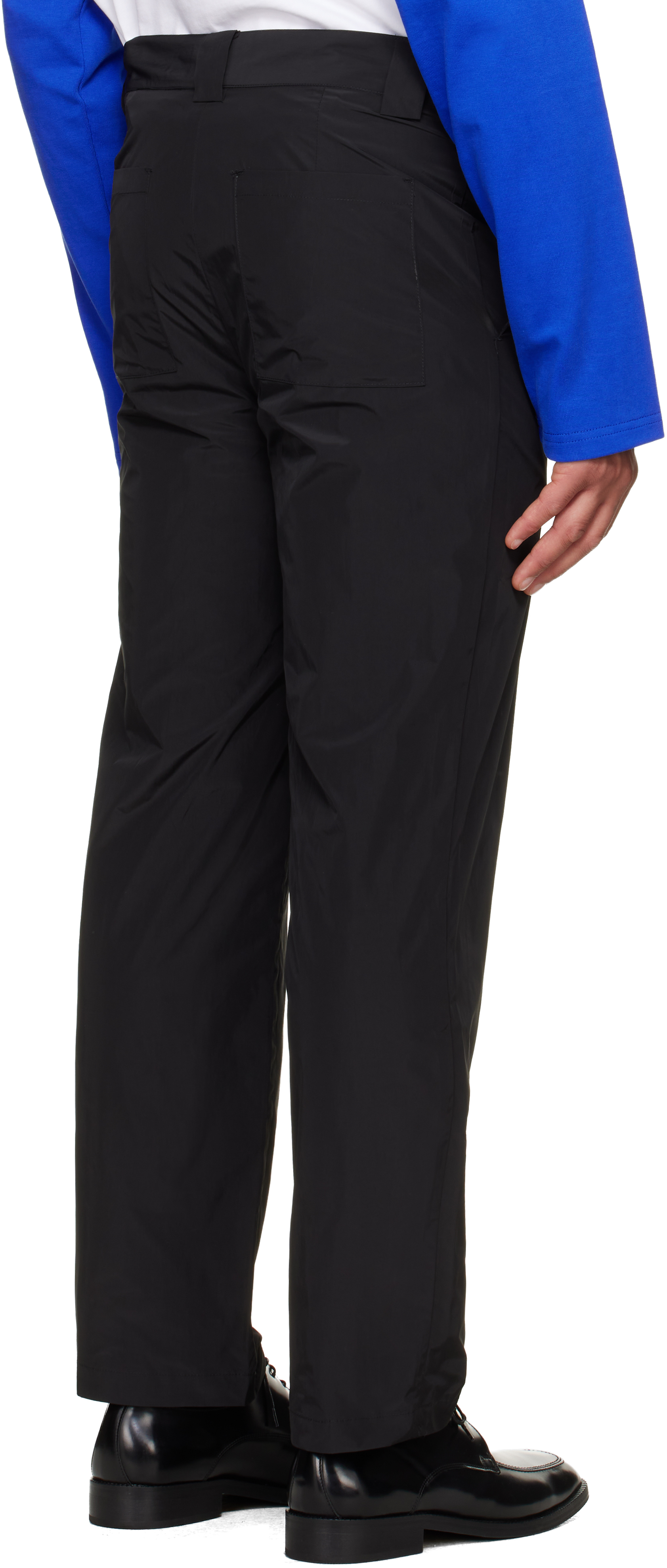 Black Straight Fitted Active Trousers