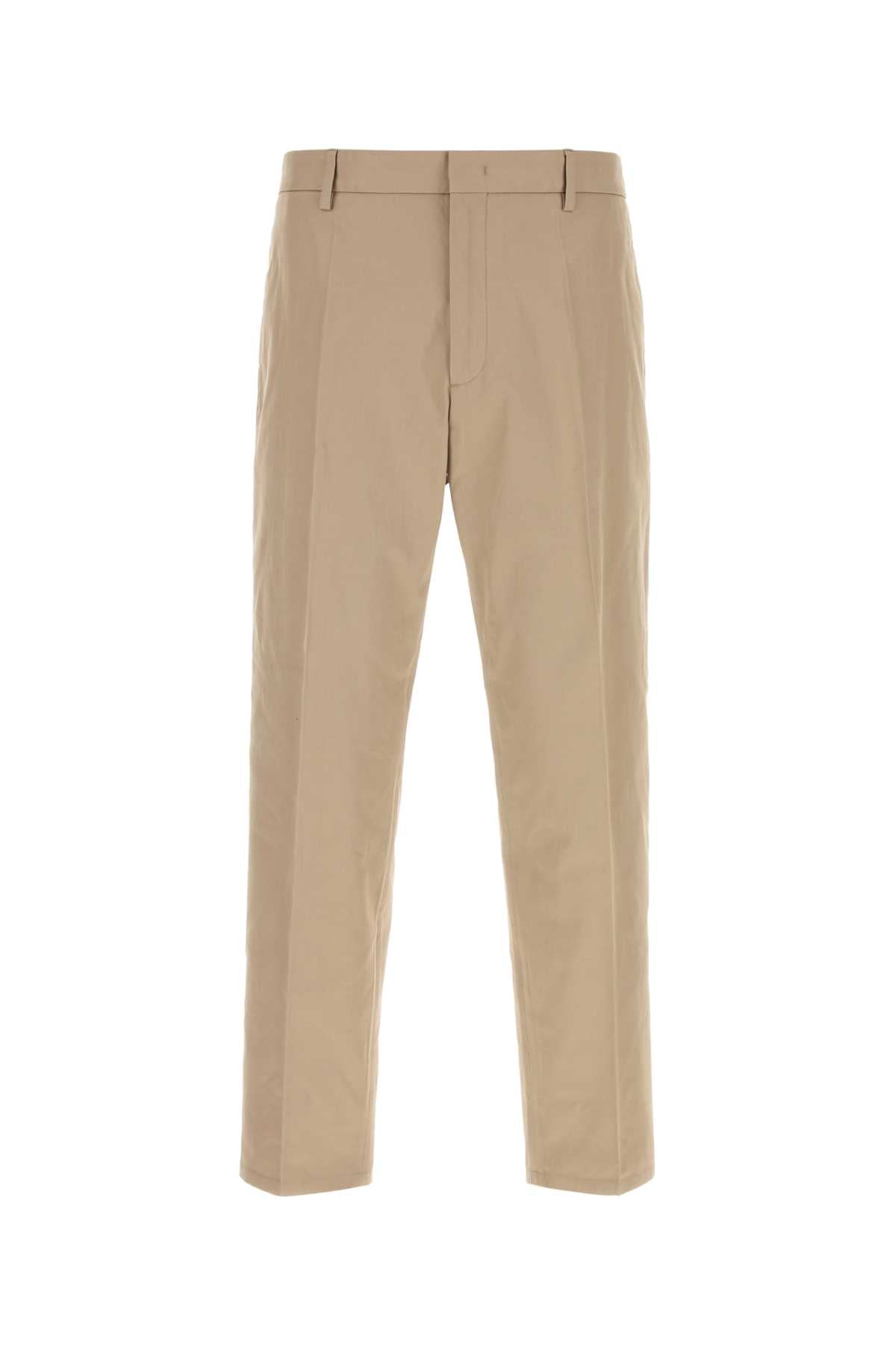 Cotton Trousers — Beige
