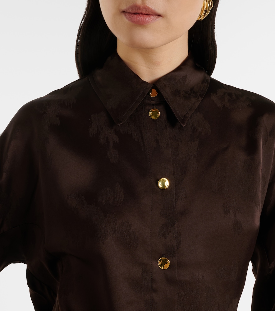 Satin jacquard shirt