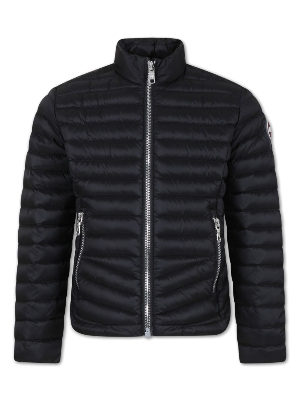 Logo-appliqué padded jacket - Black