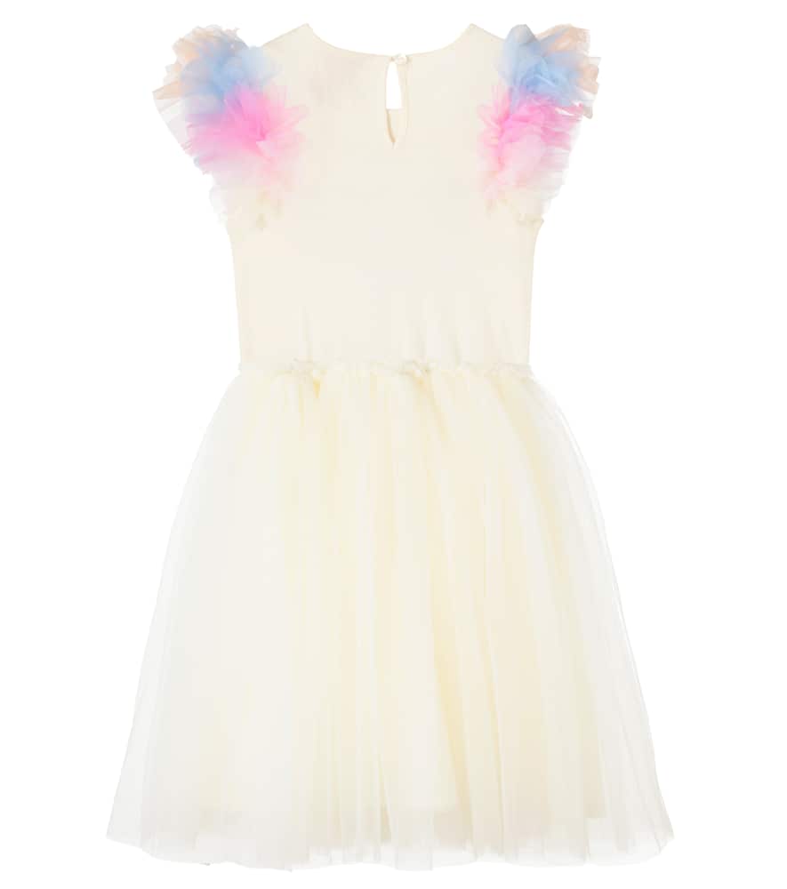 Sun Ray embellished cotton tulle dress